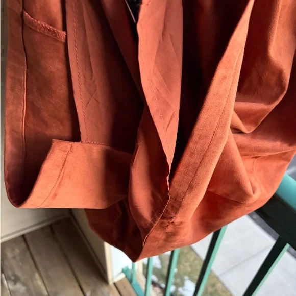 🆕✨ Tahari ASL Walnut Brown Faux Suede Sheath Dress Size 6 Gold Tie Career Midi - Picture 13 of 17